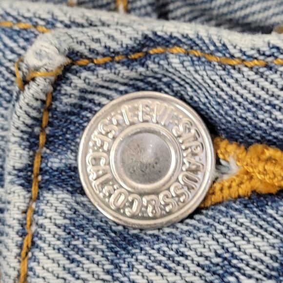 LEVIS Cut-Off Jeans Shorts Womens 14 34x5 High-Waist Jorts - Picture 3 of 13